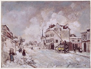 Pohled na Faubourg Saint-Jacques od Johan Barthold Jongkind